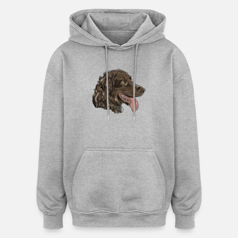 Quaildog - Sweat à capuche oversize unisexe - gris chiné