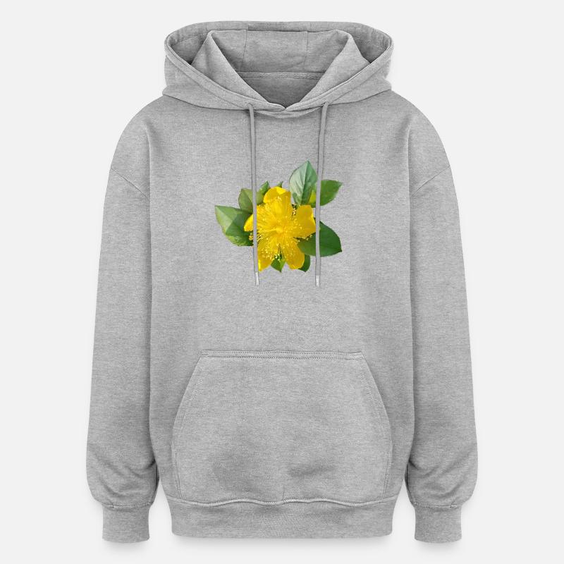 Karrie /Beauté dorée japonaise - Sweat à capuche oversize unisexe - gris chiné