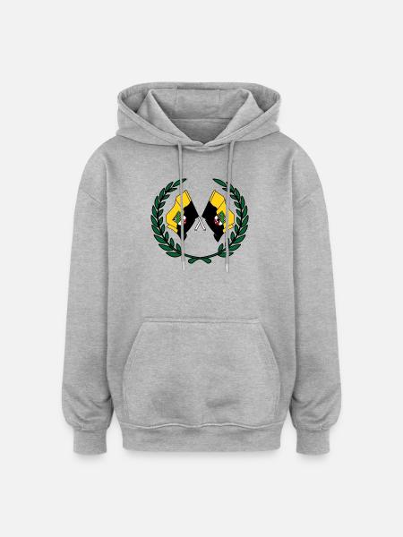 Flags saxony anhalt laurel wreath - Oversized Unisex Hoodie - heather grey