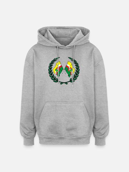 Flags Lubusz laurel wreath - Oversized Unisex Hoodie - heather grey