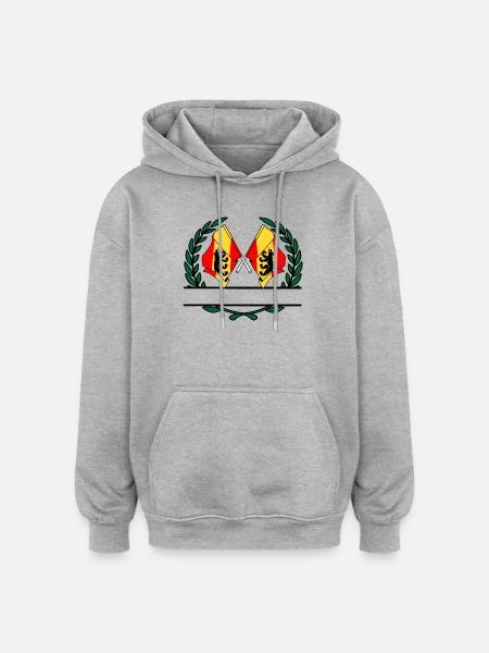 Flags Bern Switzerland laurel wreath banner - Oversized Unisex Hoodie - heather grey