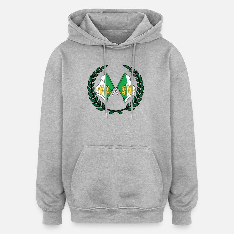 Fahnen Grafschaft Thurgau Schweiz Lorbeerkranz - Oversized Unisex Hoodie - Grau meliert