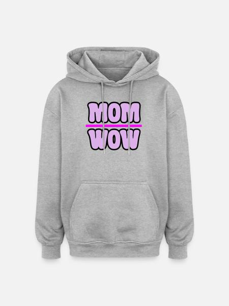 mom - Oversized Unisex Hoodie - heather grey