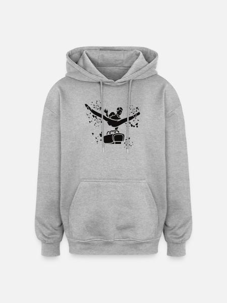 Kunstturnen Pauschenpferd Turner - Oversized Unisex Hoodie - Grau meliert
