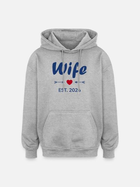 Wife Is 2026 - Oversized Unisex Hoodie - heather grey