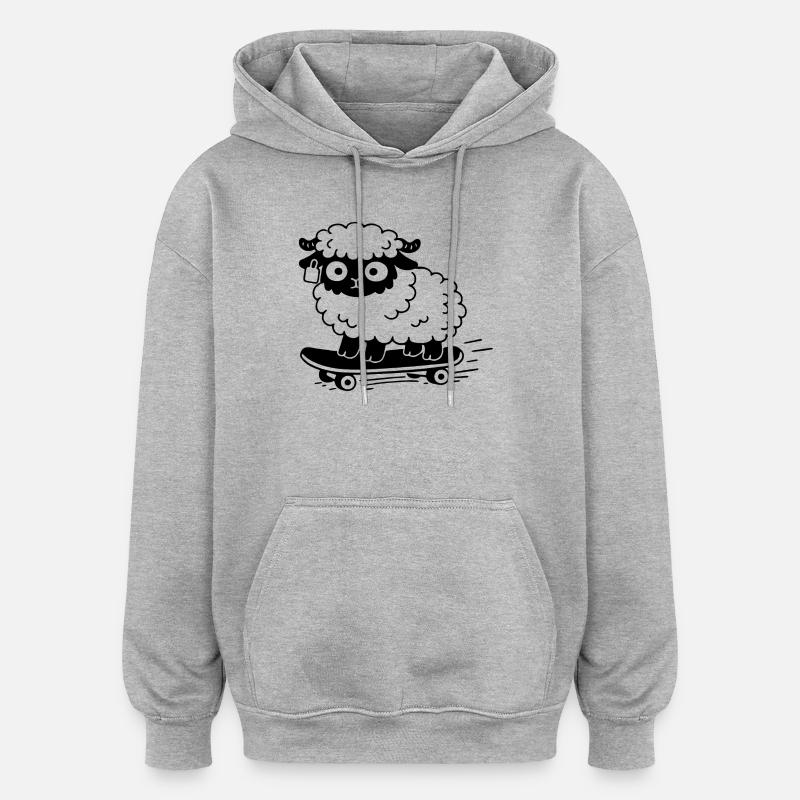 Mouton Skate - Sweat à capuche oversize unisexe - gris chiné