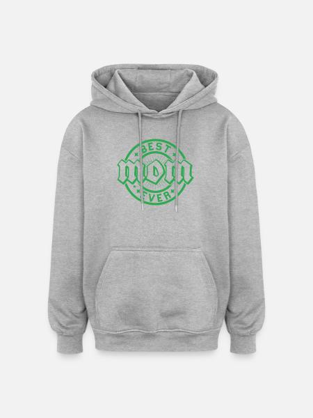 Best Forever Emblem with Hearts - Oversized Unisex Hoodie - heather grey