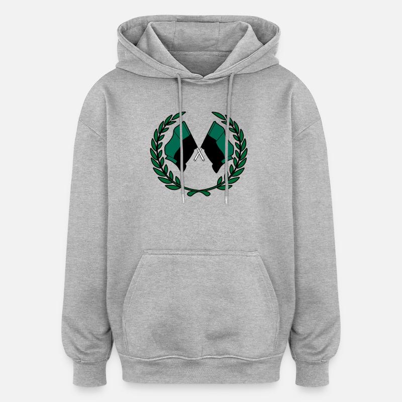 Texel Laurel Flags – Island Pride - Oversized Unisex Hoodie - heather grey