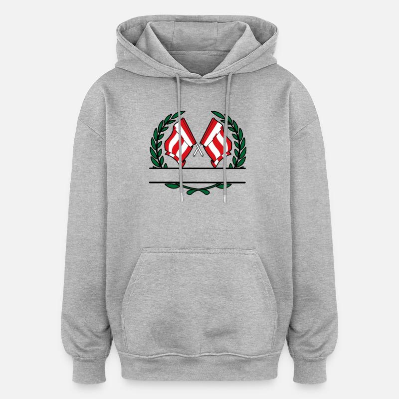 Eindhover Siegeswappen Custom - Oversized Unisex Hoodie - Grau meliert