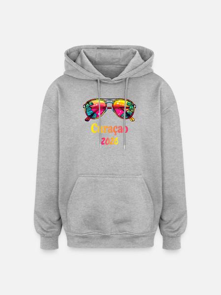 Curacao 2026 Sunglasses - Oversized Unisex Hoodie - heather grey