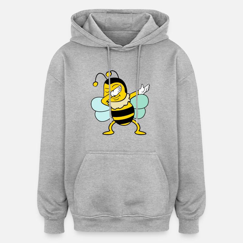 Dabbing Dab Bee - Oversized Unisex Hoodie - heather grey