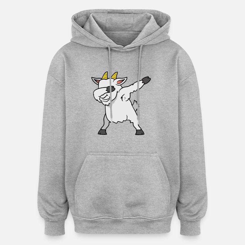 Dabbing Dab Ziege Ziegenbock - Oversized Unisex Hoodie - Grau meliert