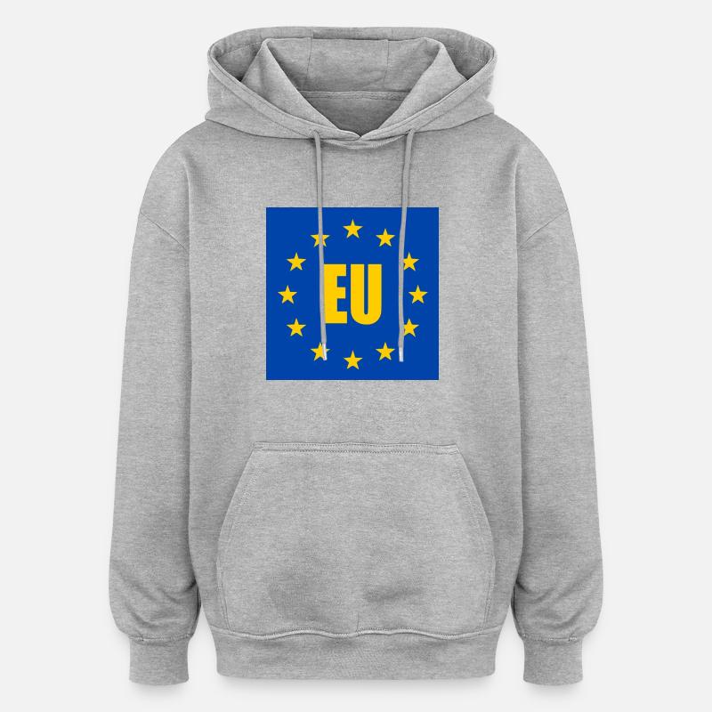 EU - Europe - Oversized Unisex Hoodie - heather grey