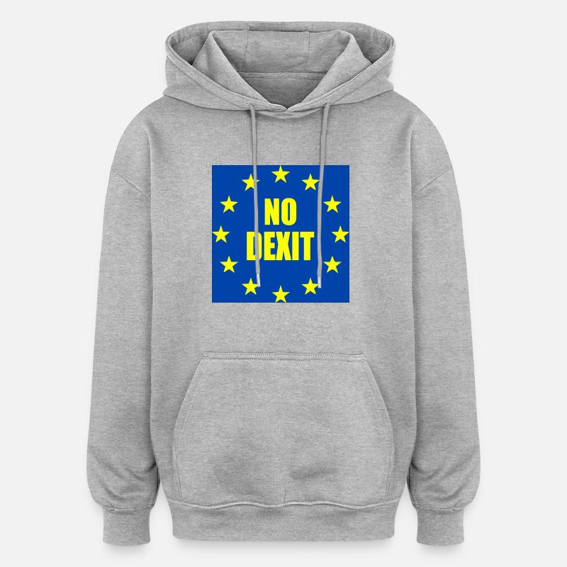 No dexit - Oversized Unisex Hoodie - heather grey