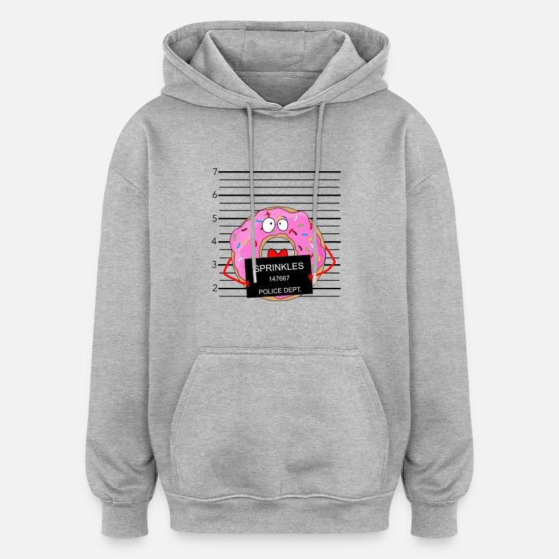 Donut Donut Sweet - Sweat à capuche oversize unisexe - gris chiné
