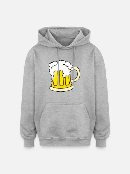 beer - Oversized Unisex Hoodie - heather grey