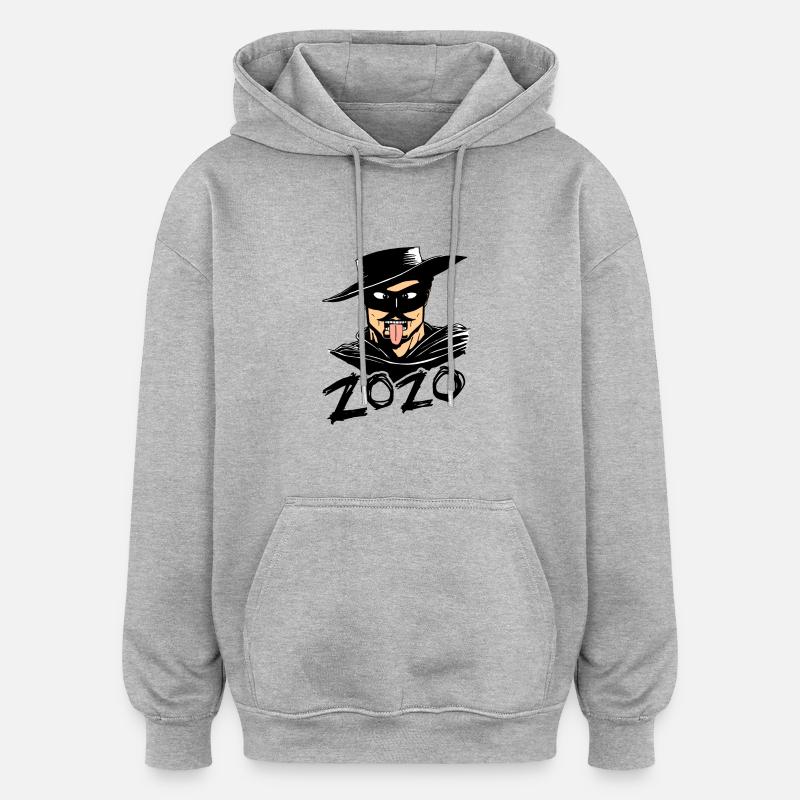 ZOZO ! - Sweat à capuche oversize unisexe - gris chiné