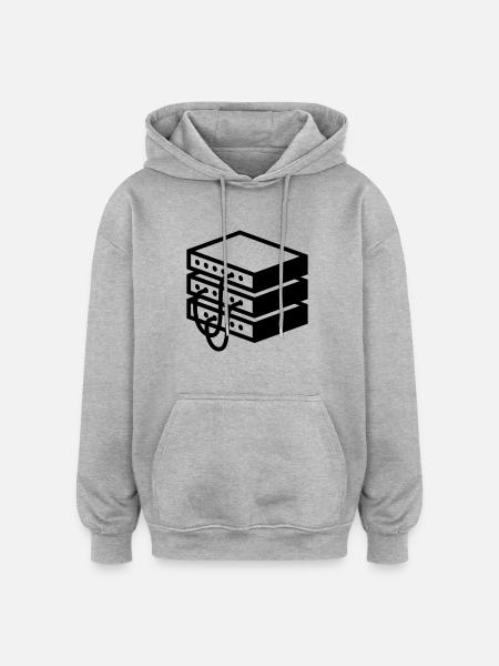 Old fashioned Server - Oversized Unisex Hoodie - heather grey