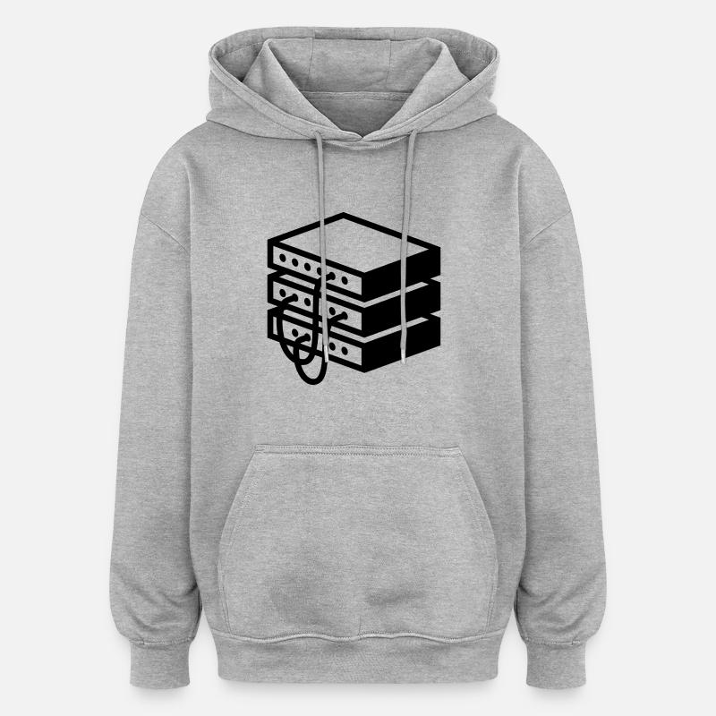 Old fashioned serveur - Sweat à capuche oversize unisexe - gris chiné