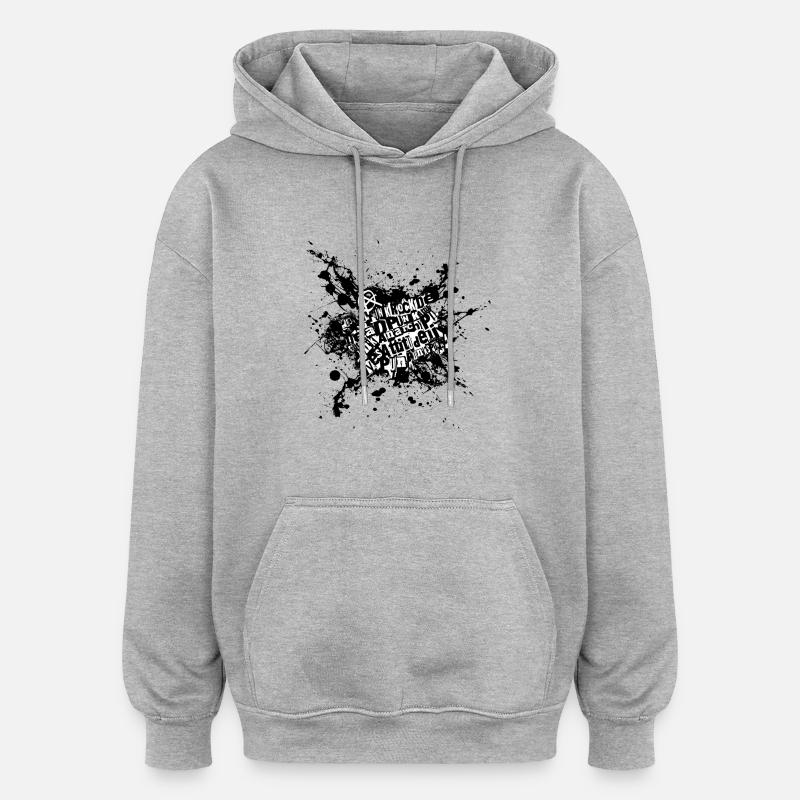 Punks not dead - Oversized Unisex Hoodie - Grau meliert