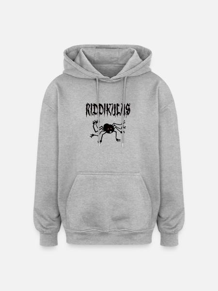 Spider with roller skates - Oversized Unisex Hoodie - heather grey