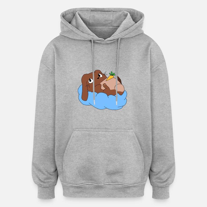 Hasi on cloud - Oversized Unisex Hoodie - heather grey