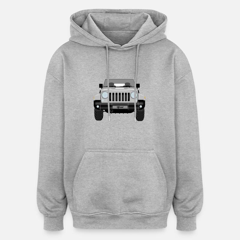 Jeep silver - Oversized Unisex Hoodie - heather grey