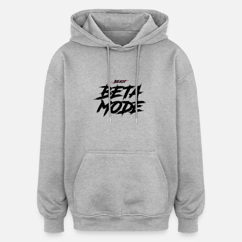 BETA-MODUS - Oversized unisex-hettegenser - gråmelert