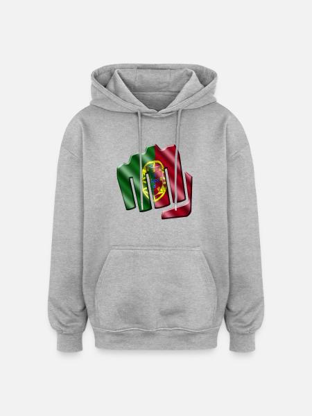Portugal - Oversized Unisex Hoodie - Grau meliert
