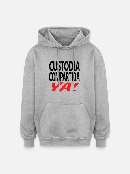 Custodia Compartida YA Negro - Oversized Unisex Hoodie - heather grey