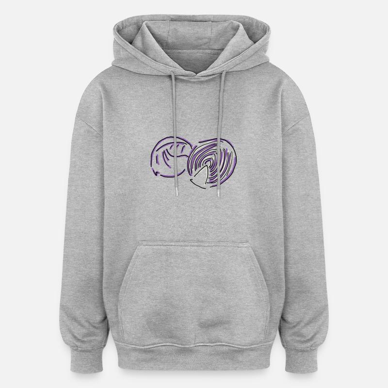 red cabbage - Oversized Unisex Hoodie - heather grey