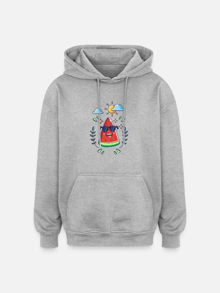 summer - Oversized Unisex Hoodie - heather grey