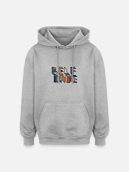 Selfmade - Homemade - Retro Vingate Graffiti - Oversized Unisex Hoodie - heather grey