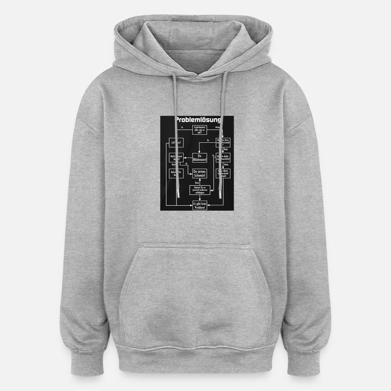 problem solving - Oversized Unisex Hoodie - heather grey