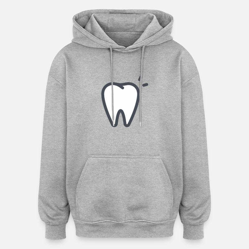Dent tooth - Sweat à capuche oversize unisexe - gris chiné