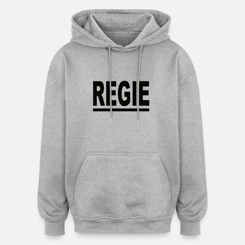 Directeur noir - Sweat à capuche oversize unisexe - gris chiné