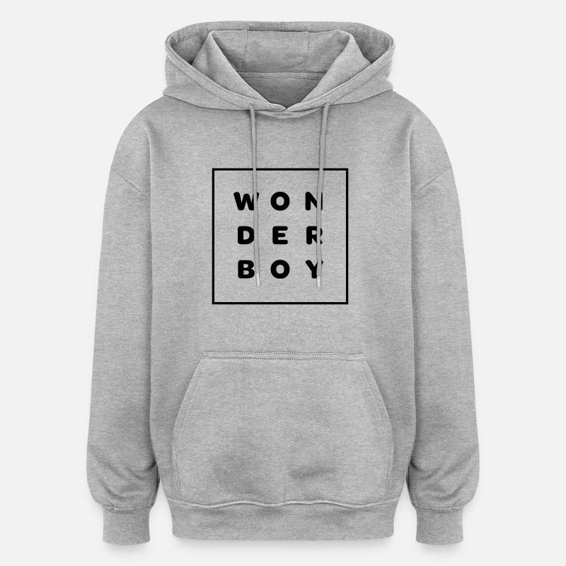 WONDERBOY - Sweat à capuche oversize unisexe - gris chiné