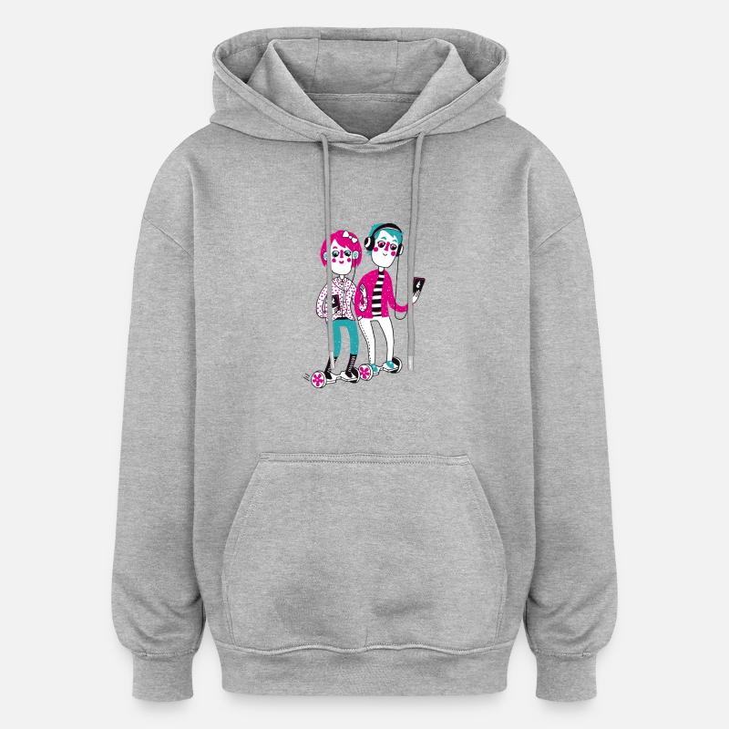 digitization - Oversized Unisex Hoodie - heather grey