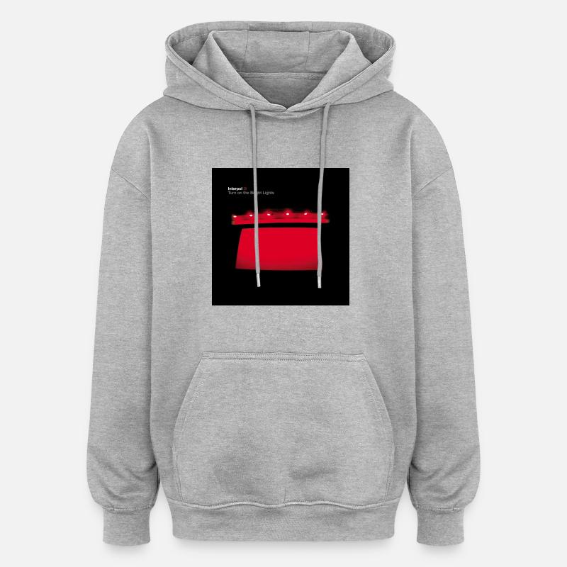 Interpol - Sweat à capuche oversize unisexe - gris chiné