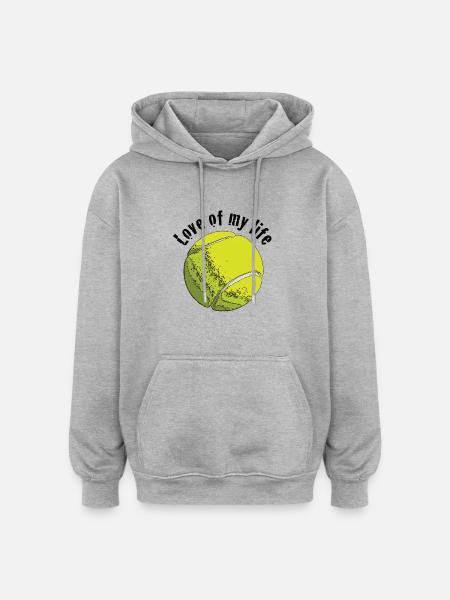 tennislove1 - Oversized Unisex Hoodie - heather grey