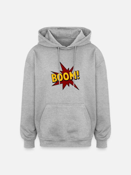 boom! - Comic - Oversized Unisex Hoodie - heather grey