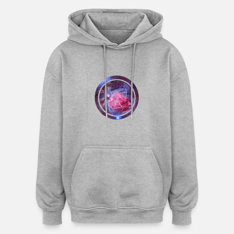 Orion - Sweat à capuche oversize unisexe - gris chiné