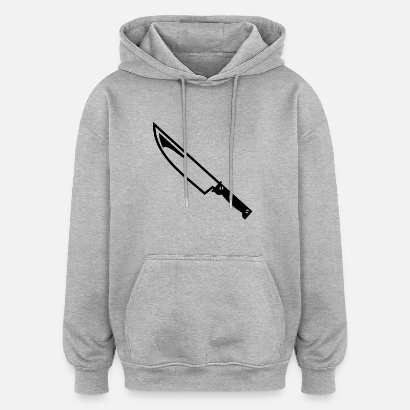 Knife - Oversized Unisex Hoodie - heather grey