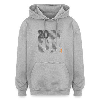 Made in 2001 Retro Modernist Design Birthday Gift - Oversized Unisex Hoodie - heather grey - Front - Noah (186cm)
