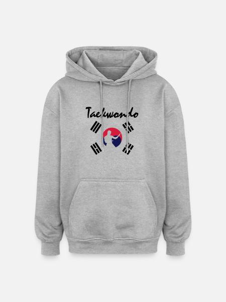 taekwondo - Oversized Unisex Hoodie - heather grey