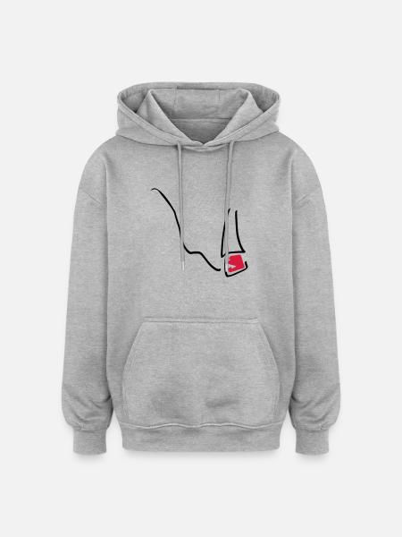 cigarette_01 - Oversized Unisex Hoodie - Grau meliert