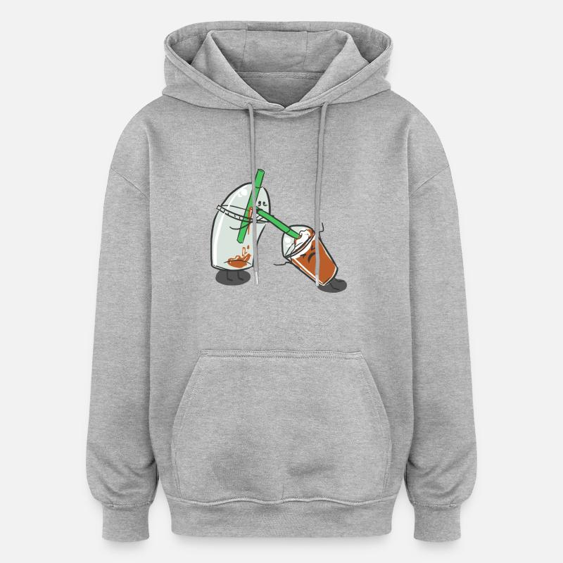 Milkshakes - Oversized Unisex Hoodie - Grau meliert
