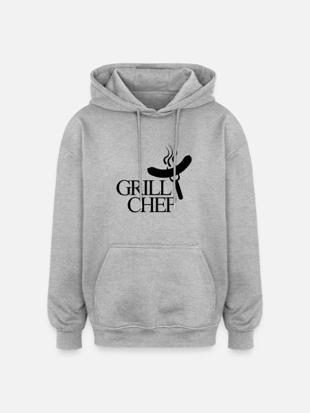 grillchef - Oversized Unisex Hoodie - heather grey
