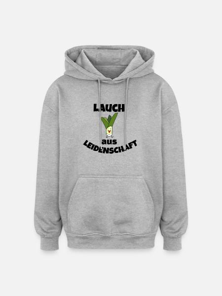 Lauch aus Leidenschaft - Oversized Unisex Hoodie - Grau meliert