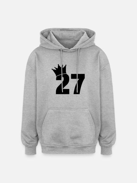 27_krone_f1 - Oversized Unisex Hoodie - Grau meliert